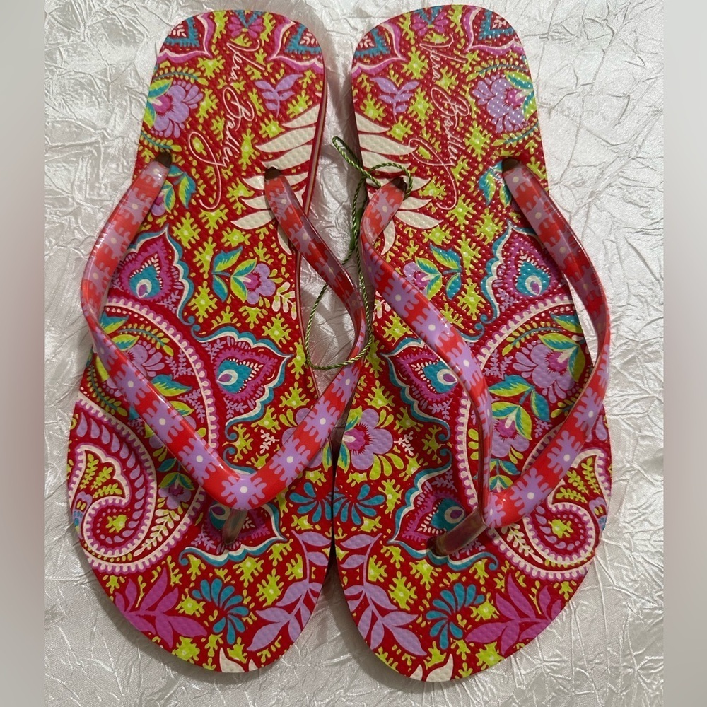 Vera Bradley Pink and Red Floral Sandals